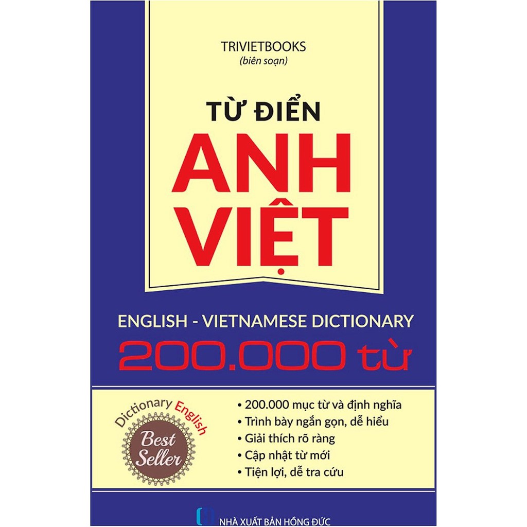 [Mã LIFE2410K giảm 10K đơn 20K] Sách - Từ Điển Anh Việt 200.000 Từ