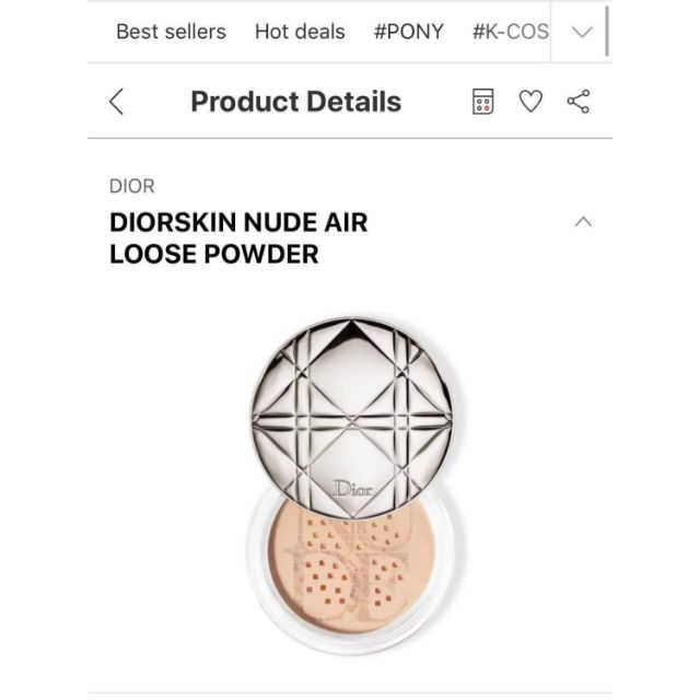 Phấn Phủ Dior Dạng Nén Diorskin Nude Air Powder