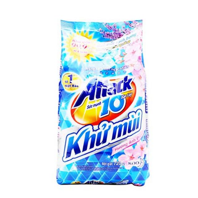 Bột giặt khử mùi Attack Hương Hoa Anh Đào 720g