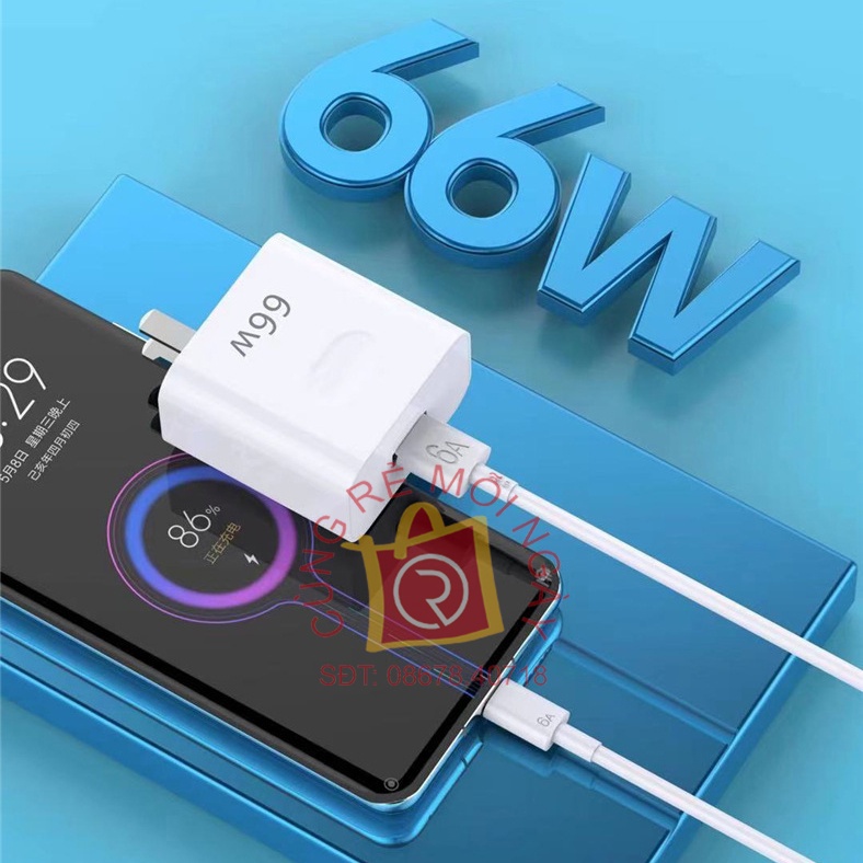 Bộ sạc cáp dữ liệu sạc nhanh 66W Type-C - sạc đầy đủ giao thức công suất cao