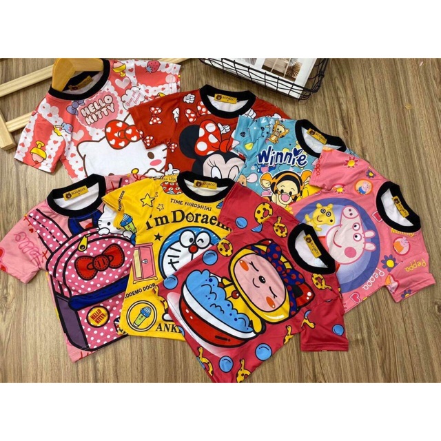 Bộ ngố thun lạnh thái 3D cực yêu Size nhí