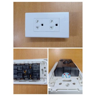 [Compo bộ ổ cắm đôi 3 chấu MPE]