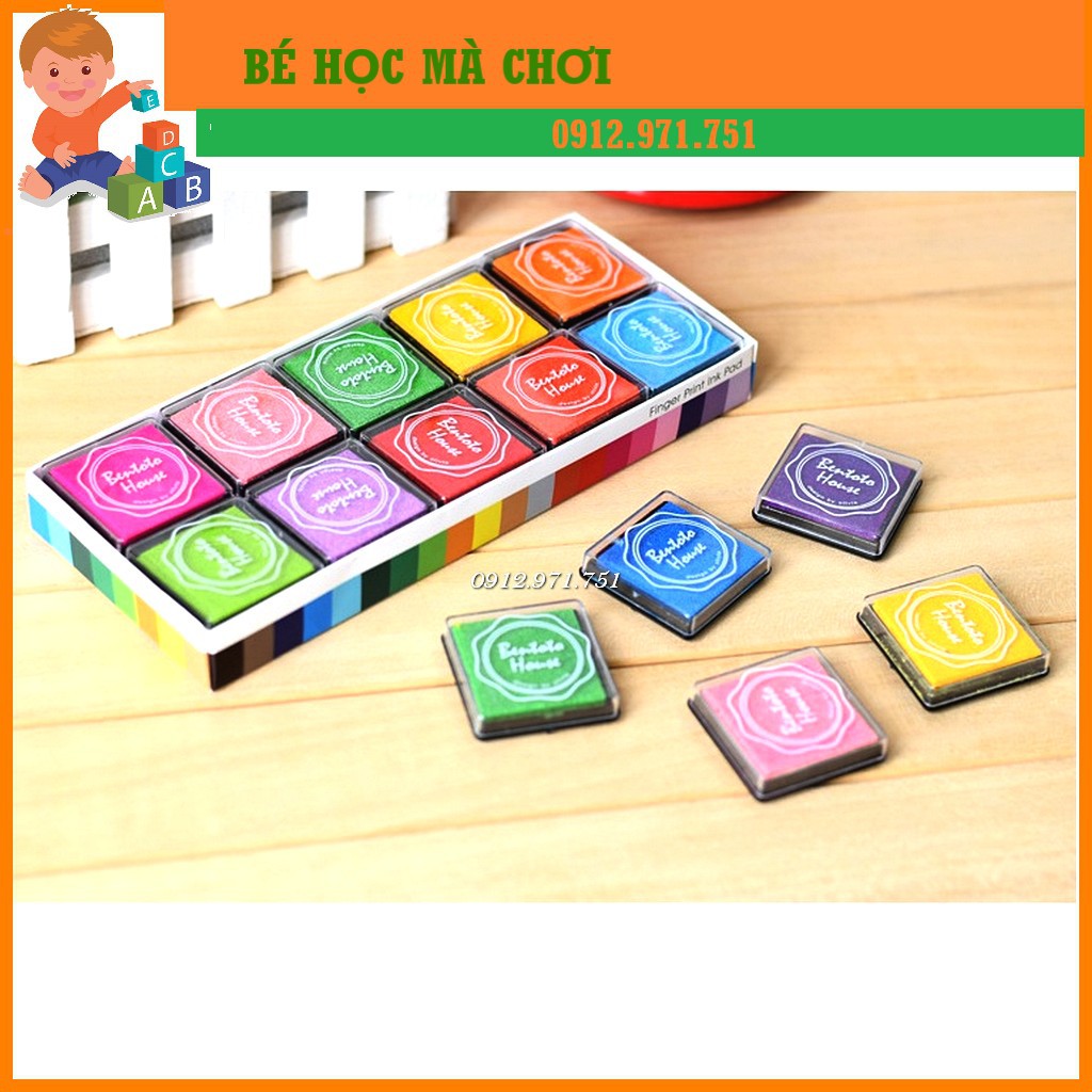 Màu vẽ vân tay 20 màu giúp bé thỏa sức sáng tạo - Mực in dấu vân tay