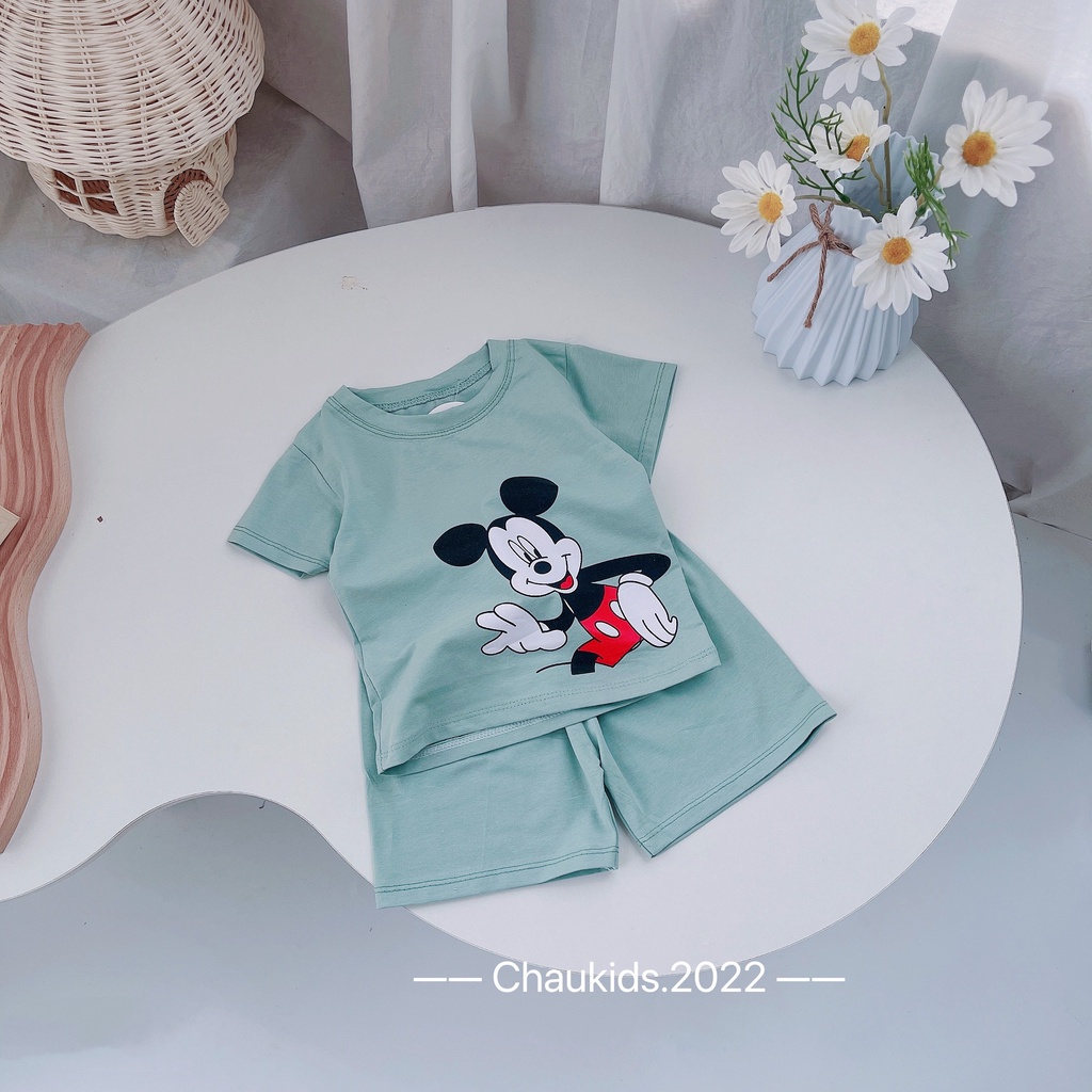 Cặp mickey xanh-trắng cho bé