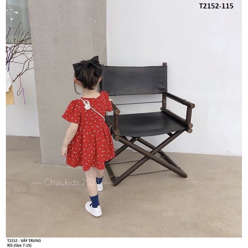 Váy đỏ chấm bi cho bé gái 6-16kg