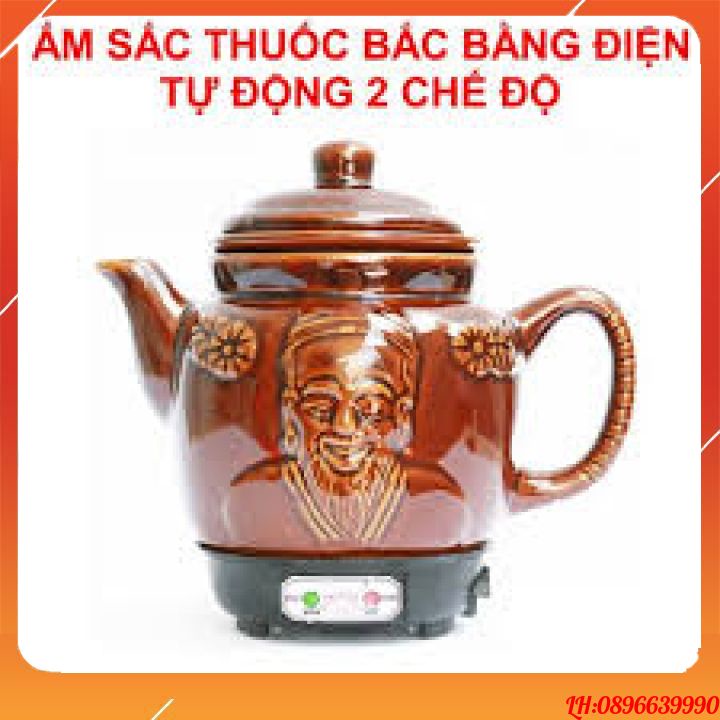 Ấm sắc thuốc bắc gốm Bát Tràng đa năng giữ nhiệt cao cấp, hầm gà, nấu súp 3L