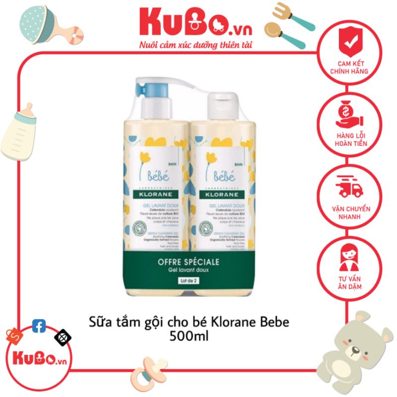 sữa tắm Klorane BeBe Pháp cho bé