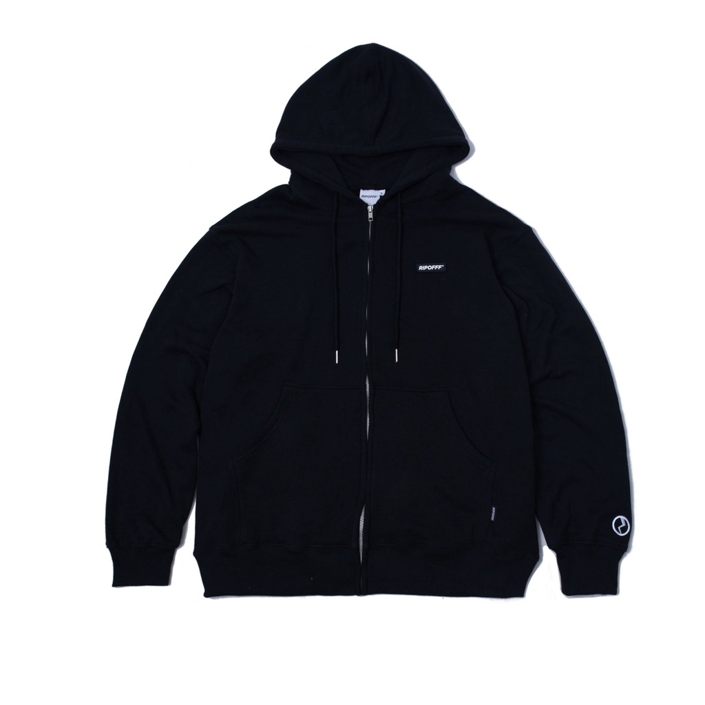 RIPOFFF Logo Zip Hoodie 2.0 - Black