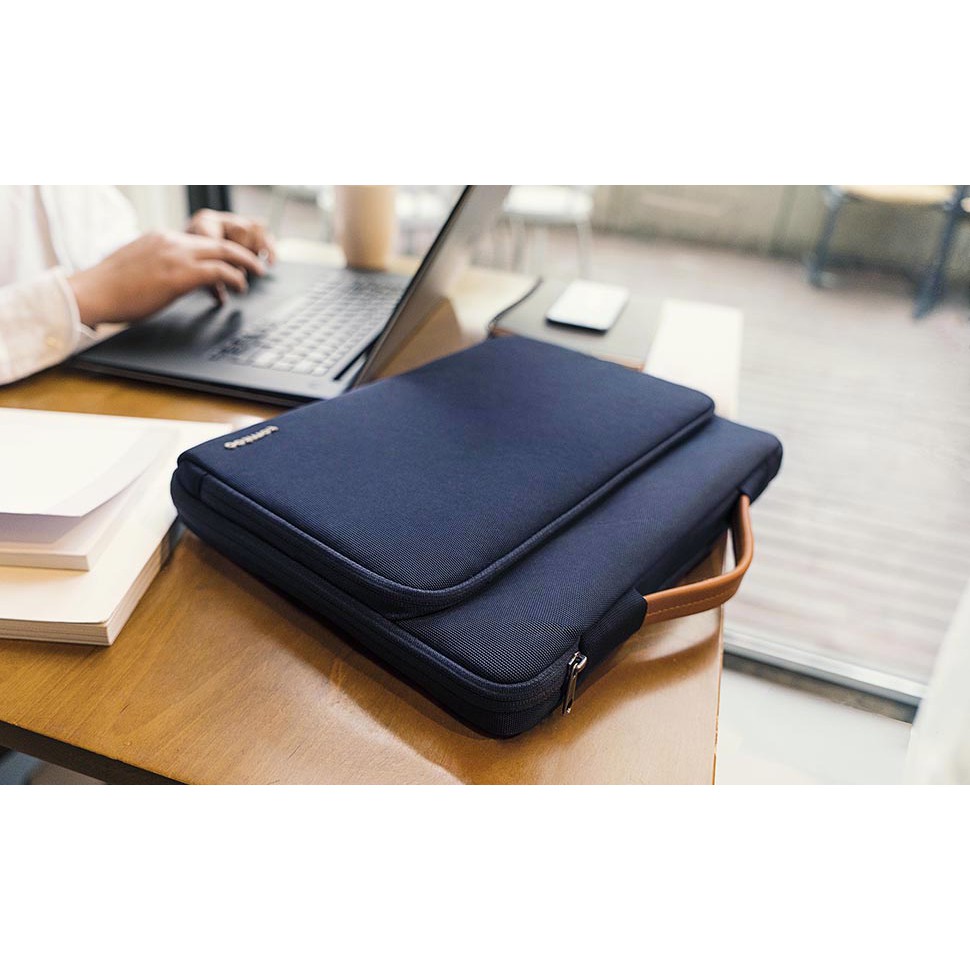 TÚI XÁCH CHỐNG SỐC TOMTOC (USA) Briefcase MACBOOK 13/15/16” Blue - A14