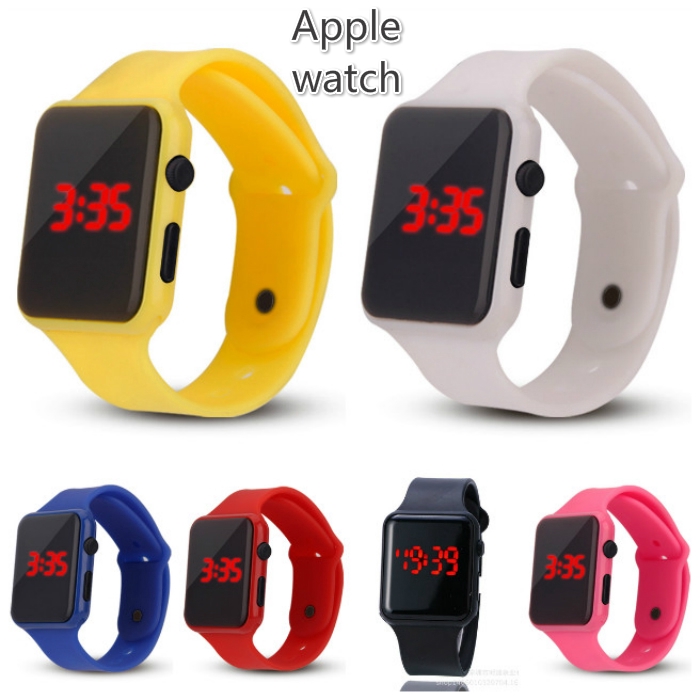 Clock Table Gift Harajuku Child Student Apple Led Jam Tangan Wrist Watch Korean Digital Couples | BigBuy360 - bigbuy360.vn