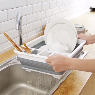 Rổ Úp Bát Silicon Gấp Gọn