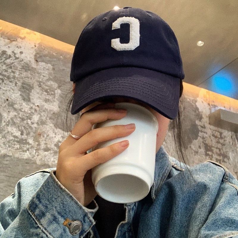 Mũ lưỡi trai thêu chữ C phong cách Hàn Quốc thời trang