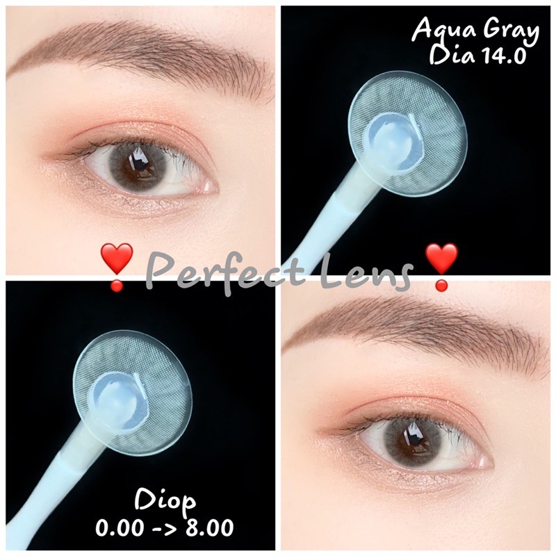 Lens Aqua Gray - Dia 14.0 - Kính Áp Tròng