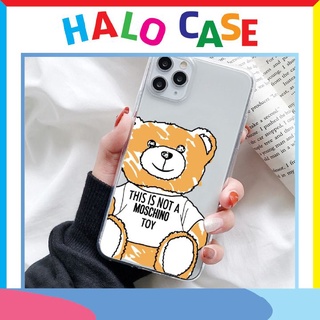 Ốp Lưng Iphone Hình Chú Gấu Moschino Trong  Dễ Thương 6/6plus/6s/6splus/7/7plus/8/8plus/x/xr/xs/11/12/pro/max