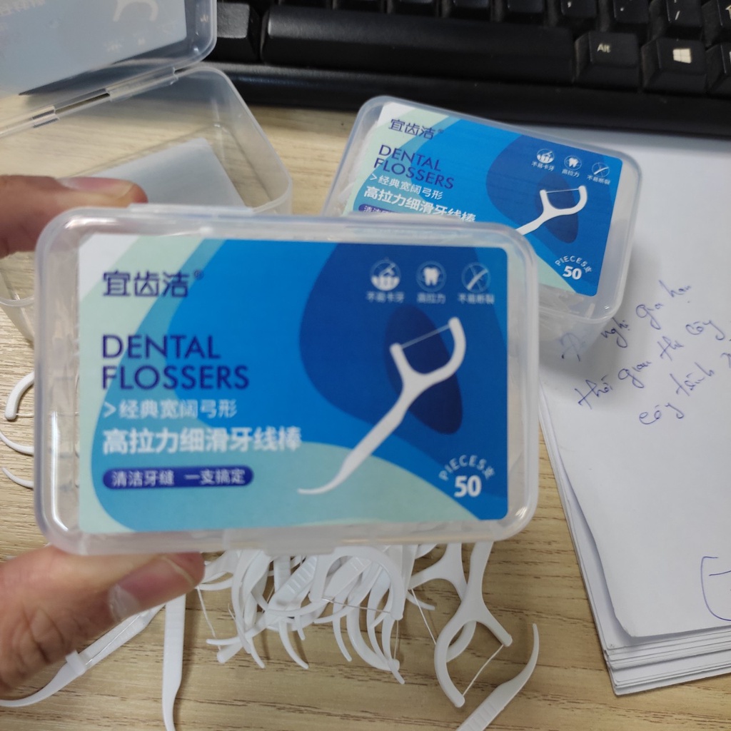 Tăm chỉ nha khoa hộp 50 cây/hộp