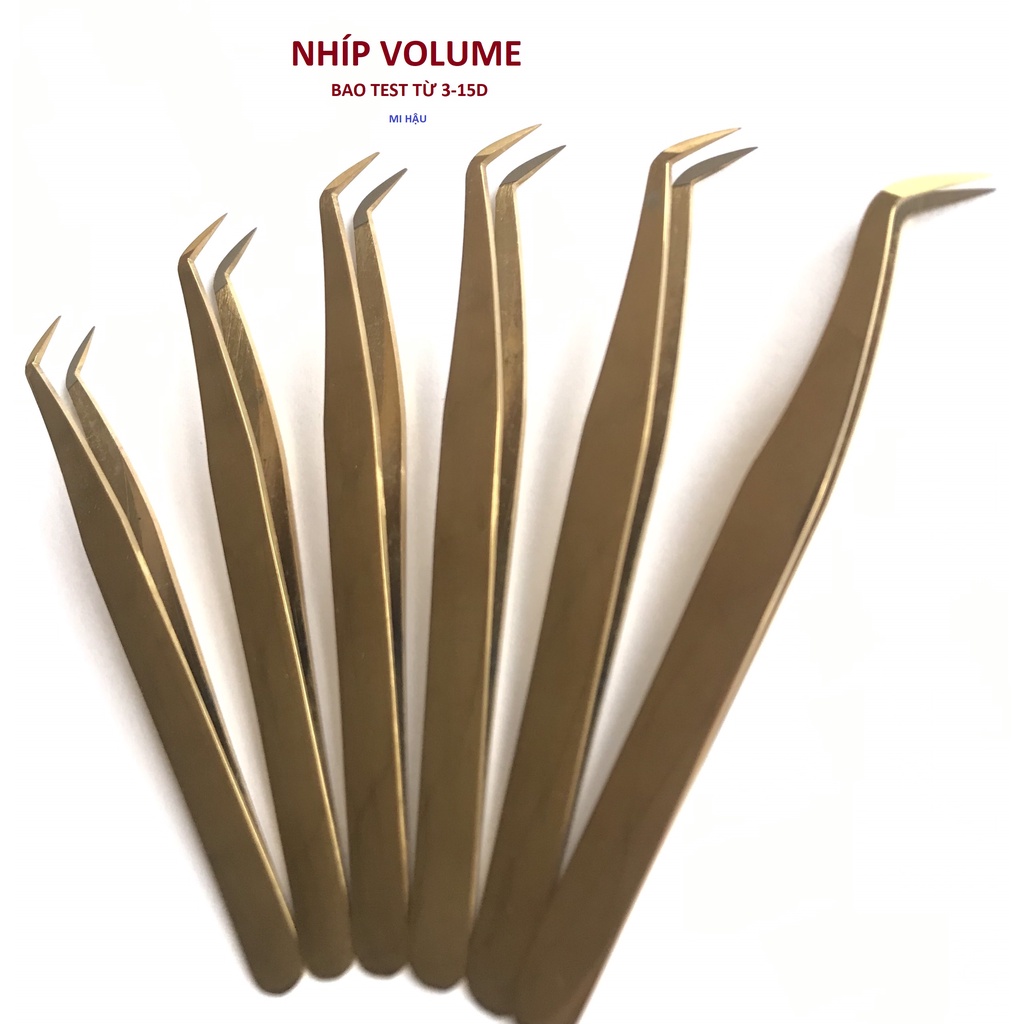 Nhíp Volume Cao Cấp, Nhíp Nối Mi Chuyên Nhiệp_Chuyên Dùng Nối Volume Tạo Fan Mi, Bao Test Từ 3-15D,Loại Cao Cấp