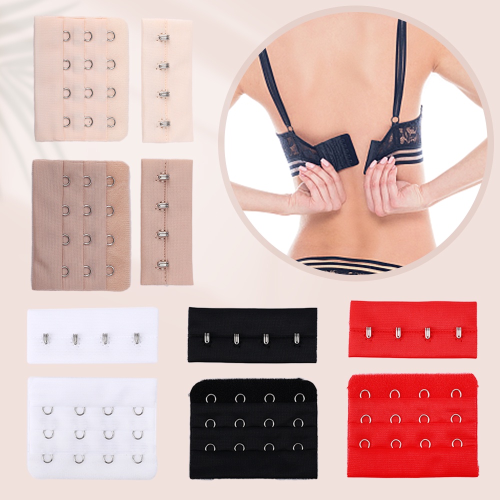 Dây Đai Mở Rộng Áo Ngực 3 Hàng 4 Khóa Co Giãn Chất Lượng Cao Có Thể Điều Chỉnh Màu Sắc Cho Nữ