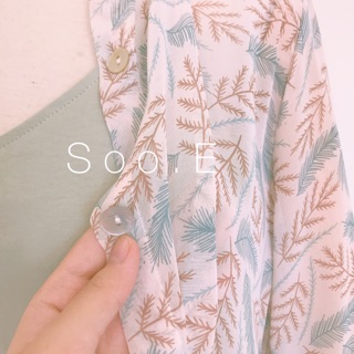 Set đầm dây + áo sơmi☘️ (Xanh ngọc, hồng)