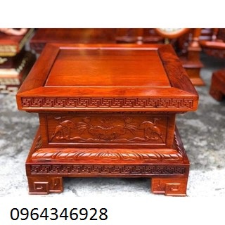 kỉ kê tượng gỗ hương kích thước  mặt vuông 30 cm cao 20 cm.