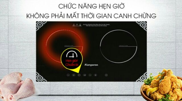 [THANH LÝ] Bếp từ đôi Kangaroo KG498N- HÀNG TRƯNG BÀY