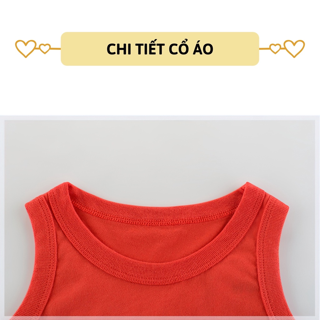 Áo thun ba lỗ bé trai 27Kids Tank top 3 lỗ sát nách nam vải Cotton cho trẻ từ 2-10 tuổi BSTT4