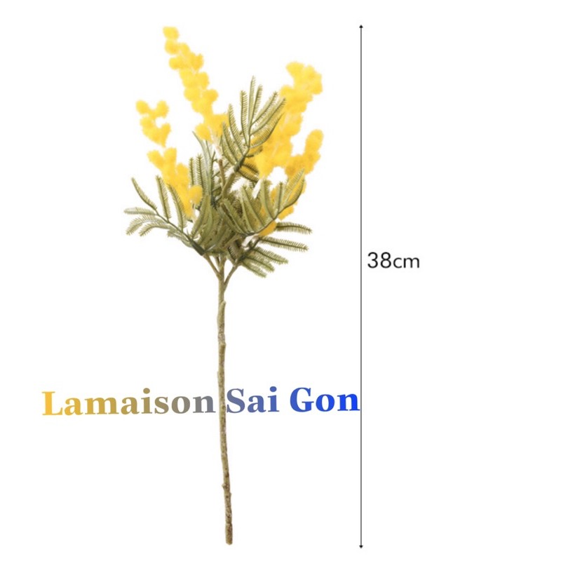 Cành hoa Mimosa nhân tạo cao cấp 38cm