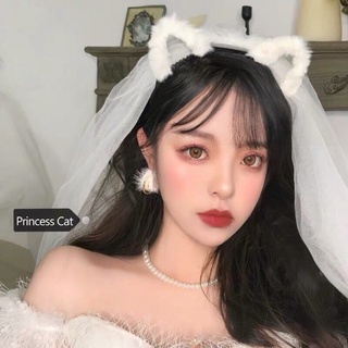 Cài Tóc Tai Mèo Siêu CuTe Trắng/Đen