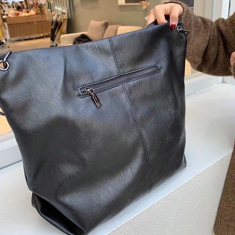 Túi tote da Zara trơn, Túi da