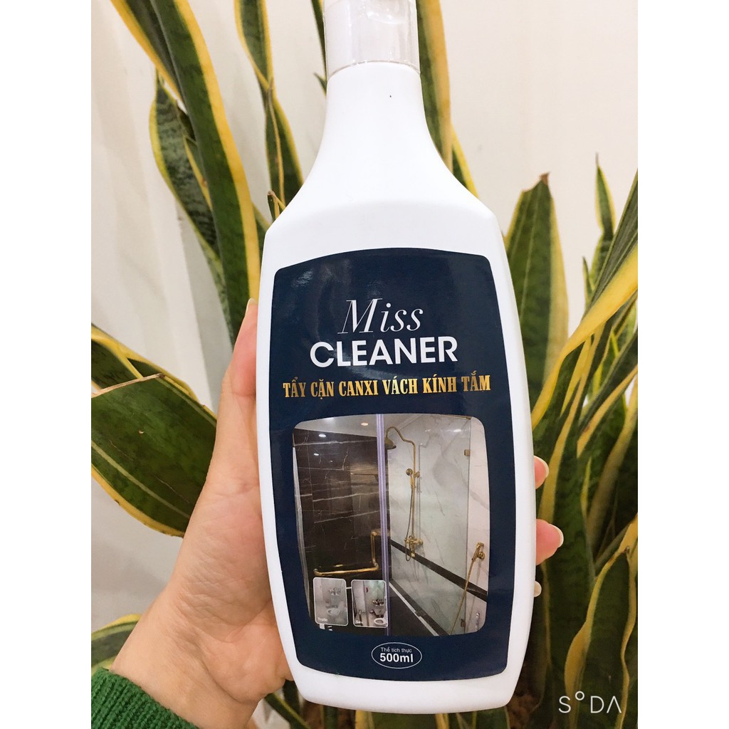  MIss Cleaner lọ tẩy cặn canxi , tẩy cặn nước trên vách kính và gương nhà tắm chai 500ml