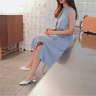 Đầm xám cột eo (kèm hình thật)
