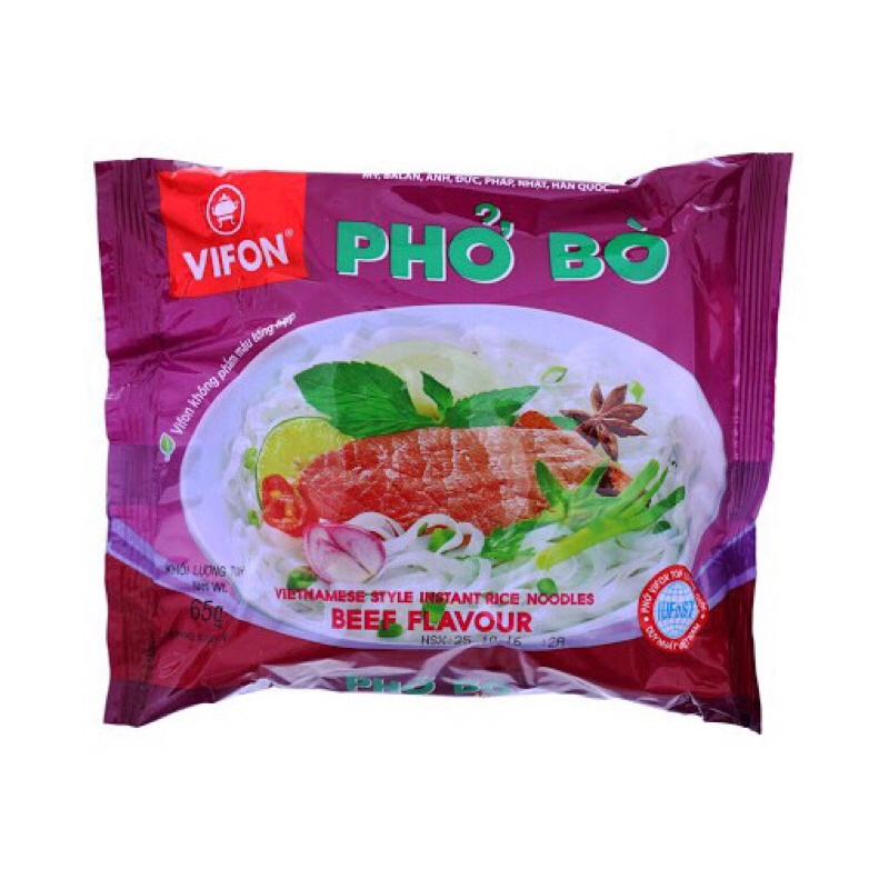 PHỞ BÒ VIFON GÓI 65GR