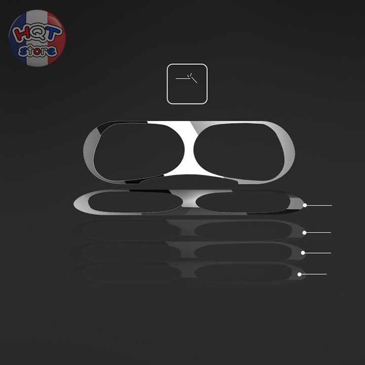 Miếng dán kim loại chống trầy chống bẩn cho tai nghe Air. Pro