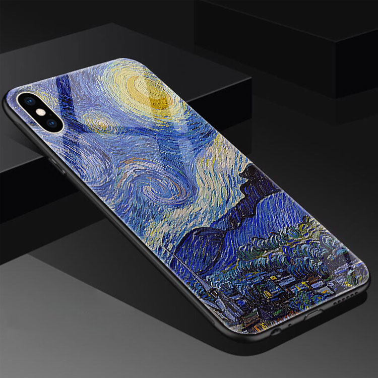 Ốp Độc Lạ In Hình The Starry Night  RETAILHUT Cho Iphone11/11Pro 11Pro Max X Xr Xs Xs Max 78 Plus Se