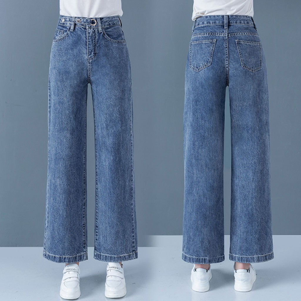Quần jean nữ Ống Rộng Lưng Cao thời trang - QJ-110i