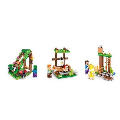 Bộ mô hình lắp ráp nông trại Minecraft kèm nhân vật minifigures SY6190