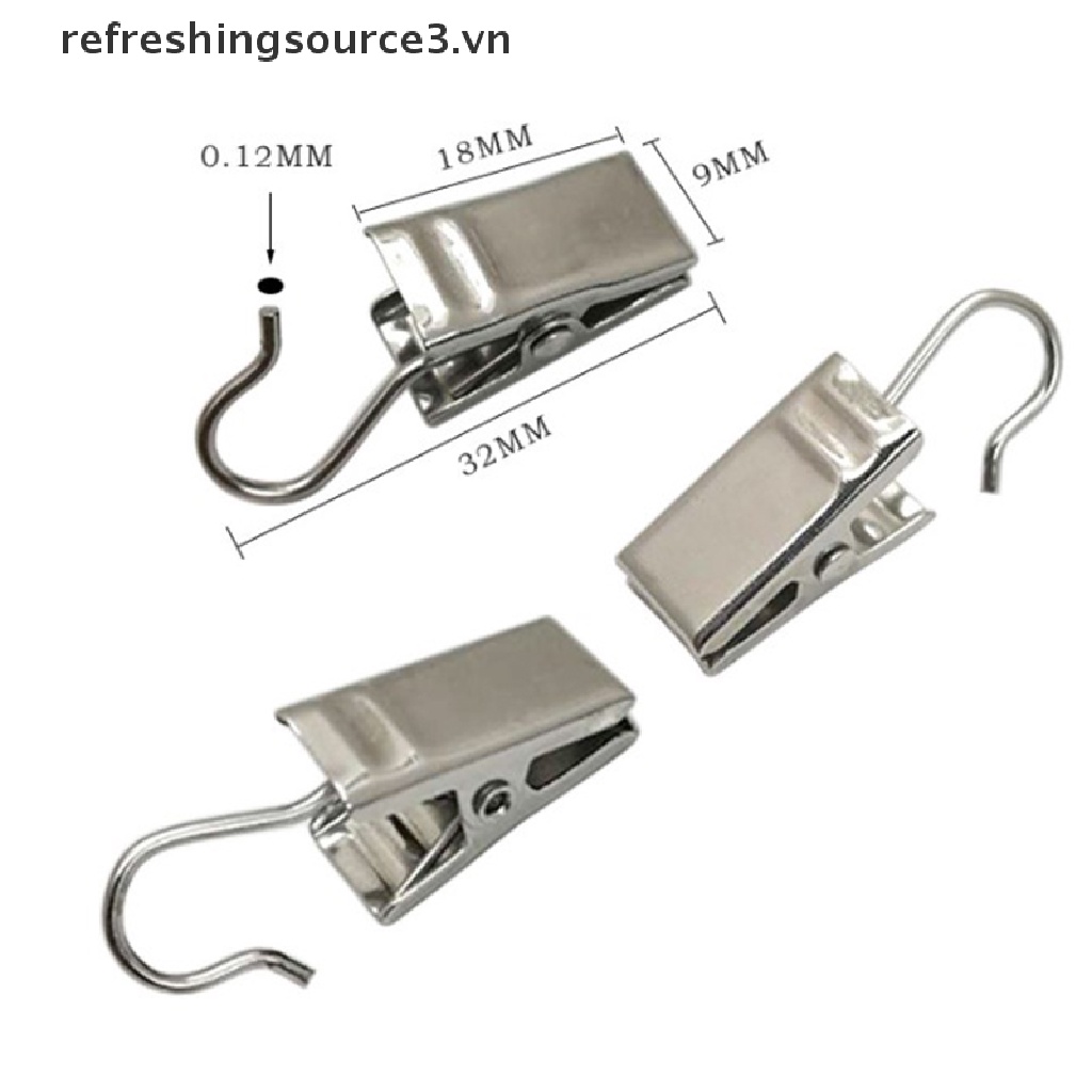 Bộ 10 Móc Rèm Cửa Bằng Kim Loại Chắc Chắn