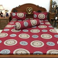 Bộ chăn ga gối poly trần bông phủ 3 vế