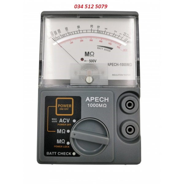 Đồng hồ đo điện trở cách điện APECH 1000MΩ