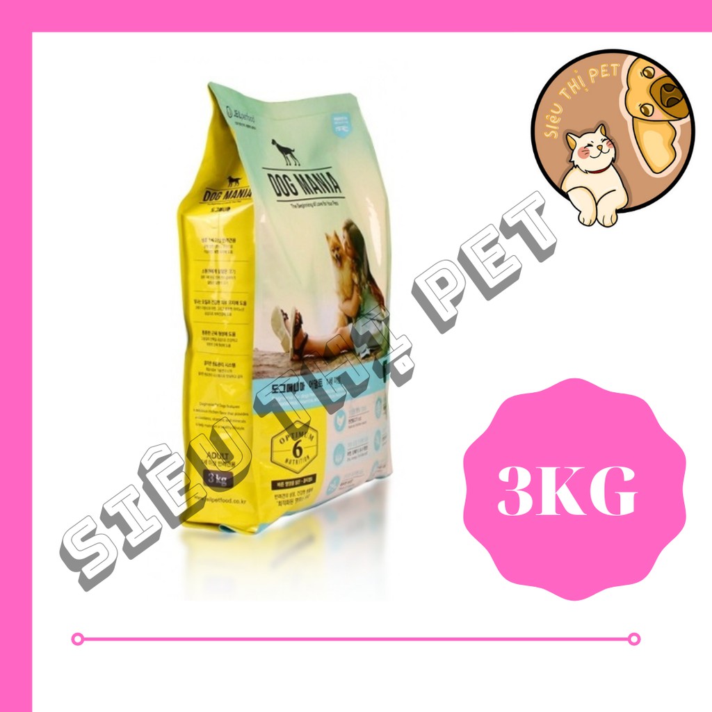 ( Siêu Ngon ) Dog Mania - Thức ăn hạt cho chó trưởng thành 3kg