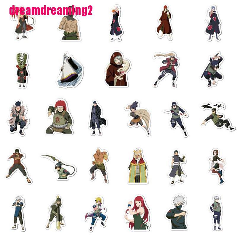 Bộ 100 Miếng Dán Chống Thấm Nước Hình Naruto