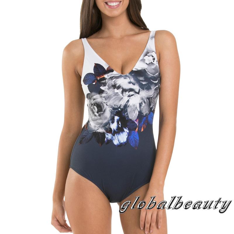 Đồ Bơi Một Mảnh Cổ V Họa Tiết Hoa Cho Nữ | BigBuy360 - bigbuy360.vn