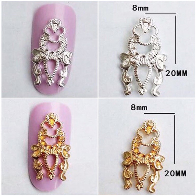 Charm nail hoa văn đính móng