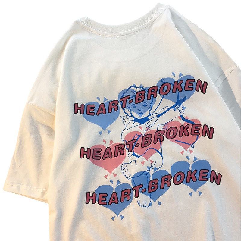 NRVP Áo Thun Mùa Hè Tay Cộc Oversize In Họa Tiết Phong Cách Hàn Quốc Cho Nam / Nữ