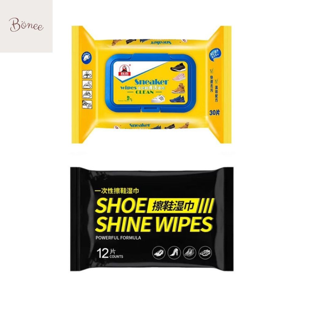 Khăn lau giày thể thao sneaker Quick Wipes , giấy ướt lau giày gói 12 tờ trắng tiện lợi siêu sạch