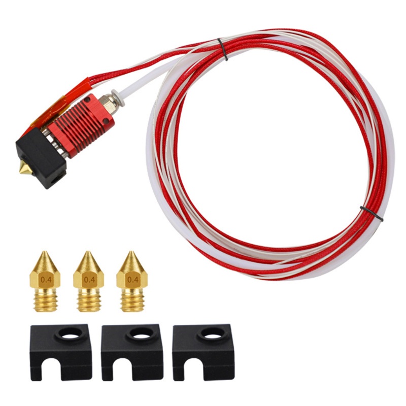 Bộ 7 Phụ Kiện Đầu Phun 0.4mm Bằng Silicone Cho Máy In 3D Ender 3 V2 1.75mm