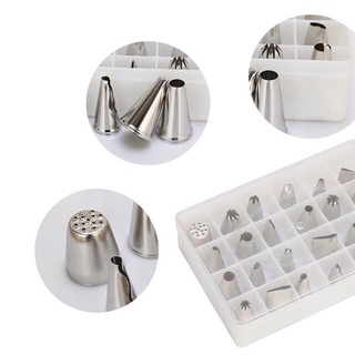 Bộ 24 đui bắt kem inox cao cấp, bền dẹp, nhiều mẫu mã - MaBaker