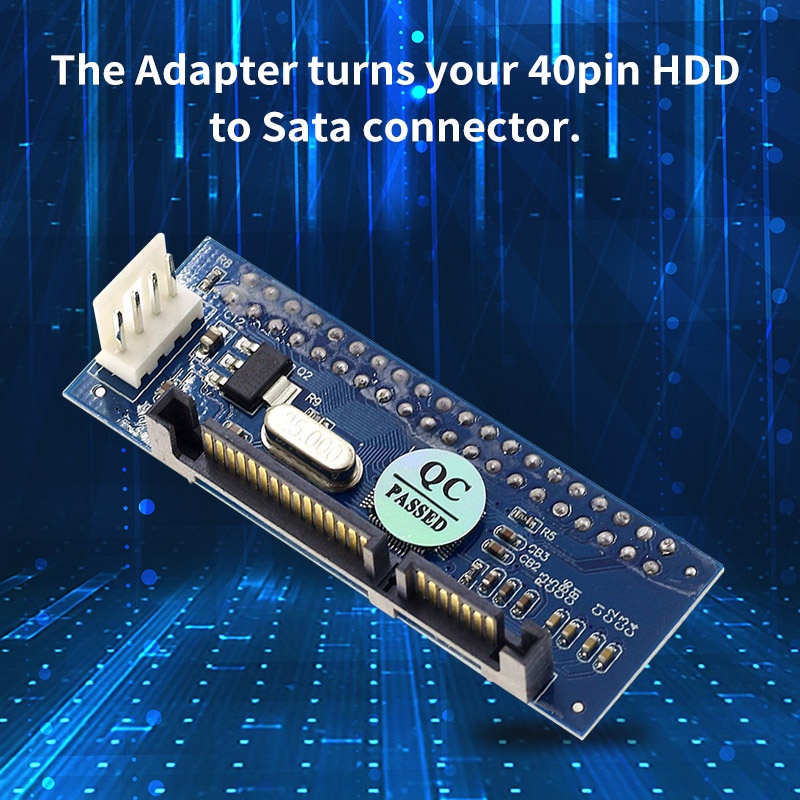 Bảng mạch chuyển đổi ổ cứng HDD 3.5 IDE sang SATA 40 chân kèm cáp dữ liệu
