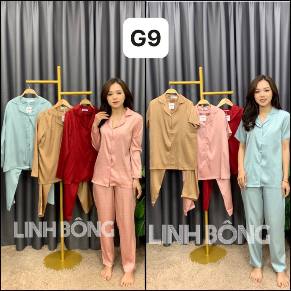 Mã G9 DÀI TAY-PIJAMA ĐỒ NGỦ LỤA