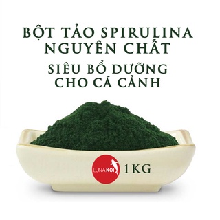 Bột tảo Spirulina nguyên chất 100% cho cá cảnh siêu bổ dưỡng cho cá Koi, cá vàng, betta, cá bảy màu guppy túi 1kg