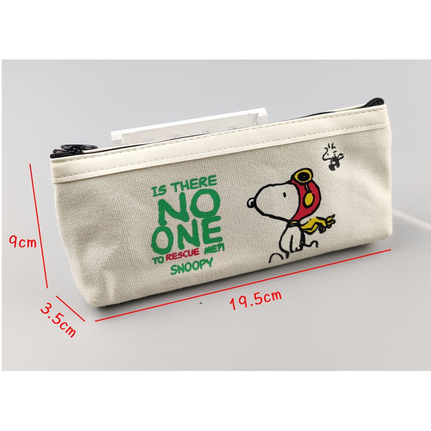 Hộp bút vải canvas cute hình Snoopy dễ thương xinh xắn